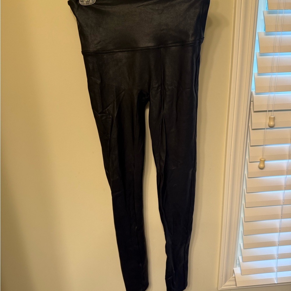 SPANX Shiny Black Leggings